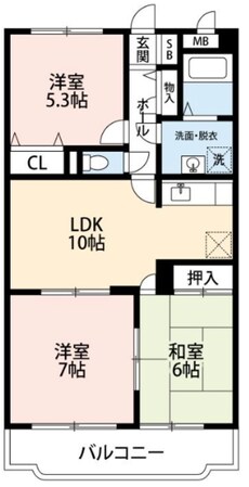 エメロード長沼の物件間取画像